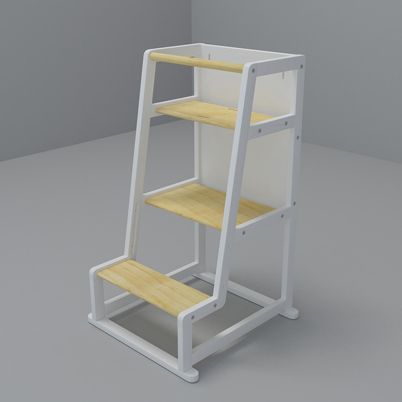 Homish HHLT-003 Marcy Learning Tower Kids Kitchen Helper Wooden Step Stool Montessori Furniture