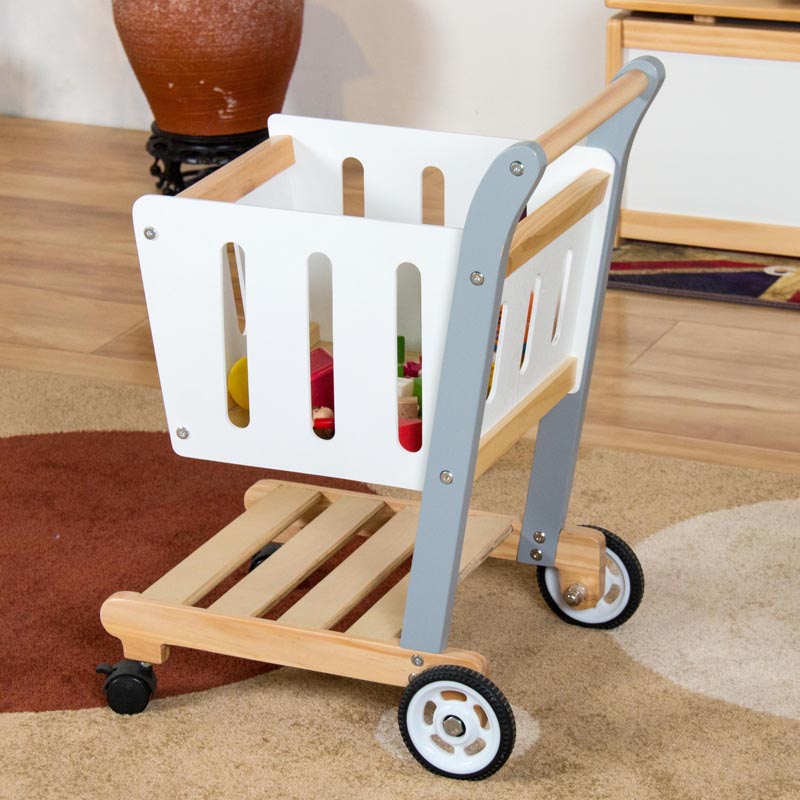 Homish HHCA-009 Kelly Shopping Trolley Wooden Cart Kids cart Wood Cart
