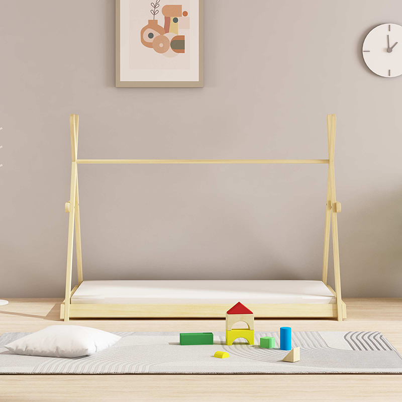 Homish HHKB-012 Wooden Kids Tepee Bed Toddler Bed Frame Children Tipi Bed Child Bed