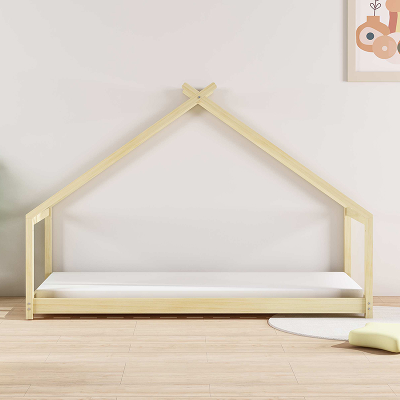Homish HHKB-006 Wooden Kids Bed Children House Bed Wood Bed Frame Kid Furniture
