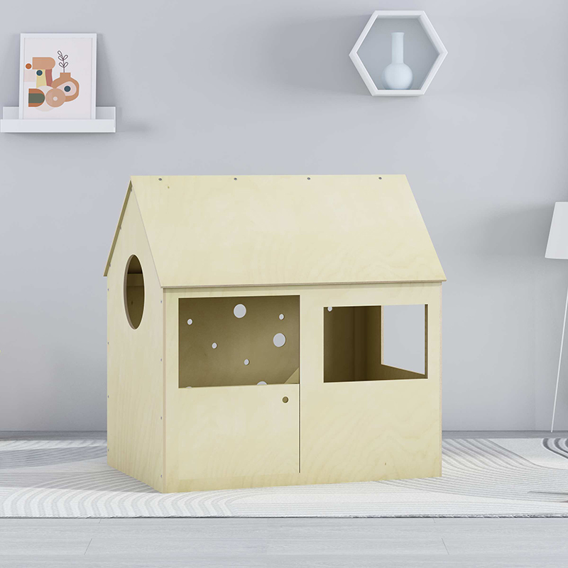 Homish HHKH-008 Wooden Kid Pretend Playhouse Kids Playtime House Wooden Toy Kid House