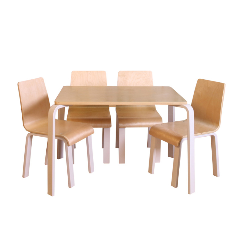 Homish HHMS-034 Hopkins 4 Chairs & 1 Table Preschool Table and Chair Set Kids Furniture