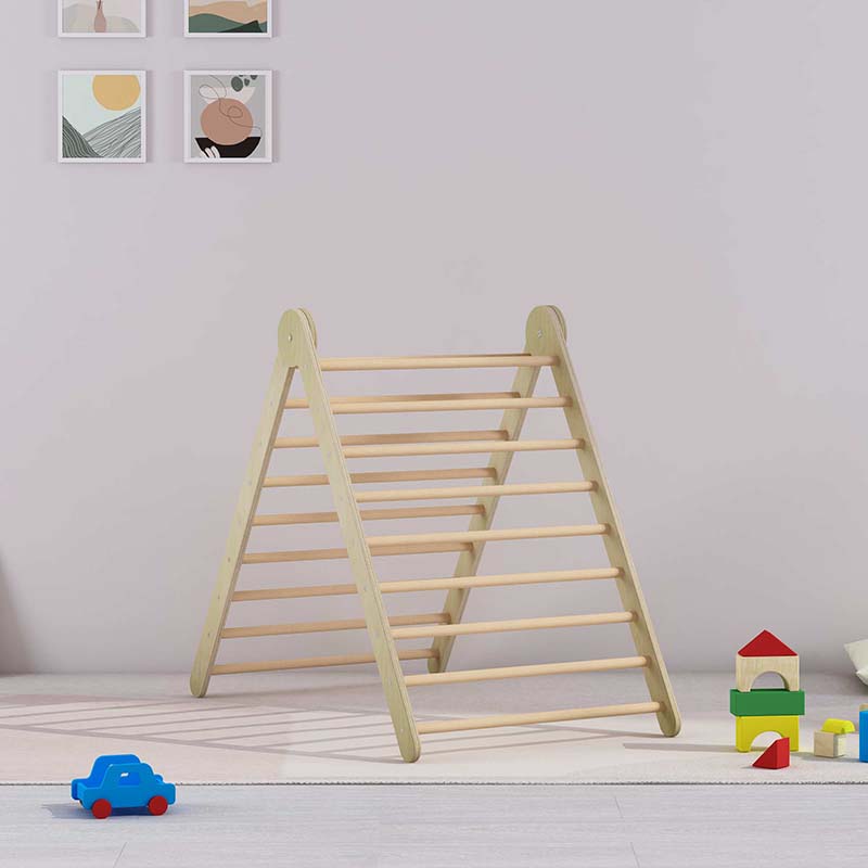 Homish HHGP-008 Large Foldable Climbing Frame Kids Climber Child Play Gym Montessori Wooden Toy