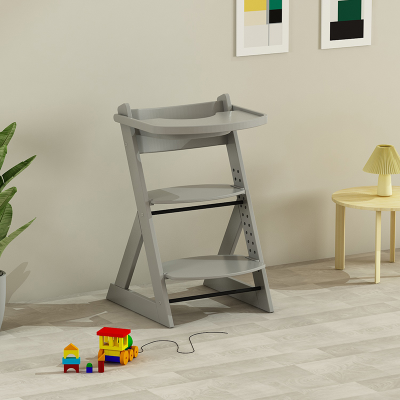 Homish HHHC-004 Wooden Baby Chair Feeding Chair Baby Highchair Wood High Chair