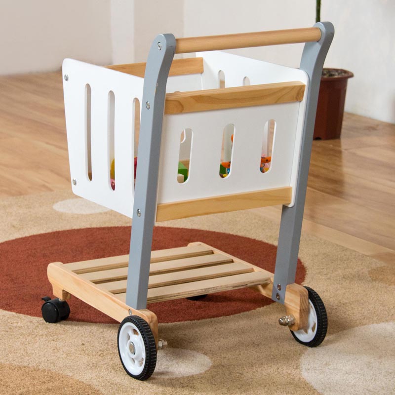 Homish HHCA-009 Kelly Shopping Trolley Wooden Cart Kids cart Wood Cart