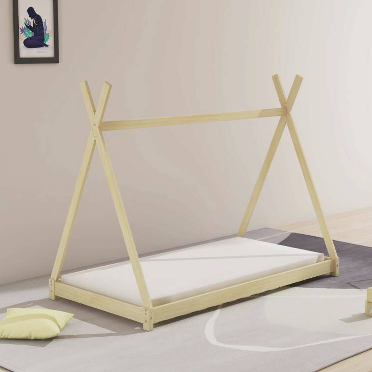 Homish HHKB-005 Wooden Child Bed Kids Tepee Bed Wooden Bed Frame