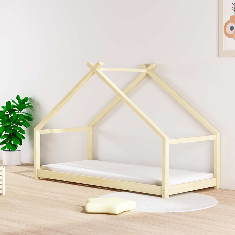 Homish HHKB-006 Wooden Kids Bed Children House Bed Wood Bed Frame Kid Furniture